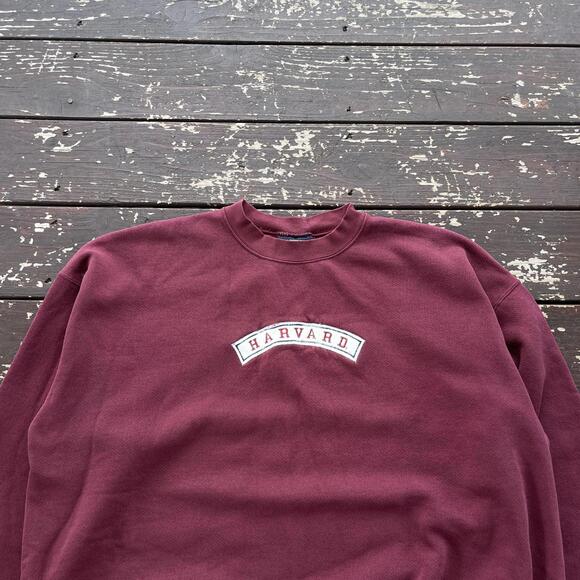 Other - (XXL) Vintage 90s Y2K Harvard Embroidered Crewneck Sweatshirt